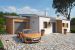 Moderný malý murovaný rodinný dom s garážou, pultovou strechou. Možná realizácia s dvojgarážou, alebo bez garáže. Vhodný aj ako dvojdom, alebo do radovej zástavby